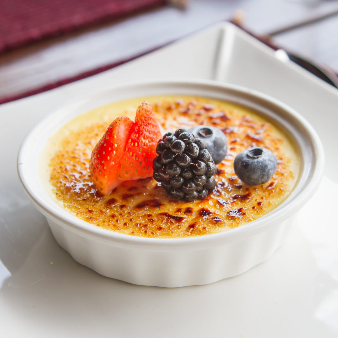 Creme Brulee French Dessert with Lemon Curd - Hobby Hill Farm