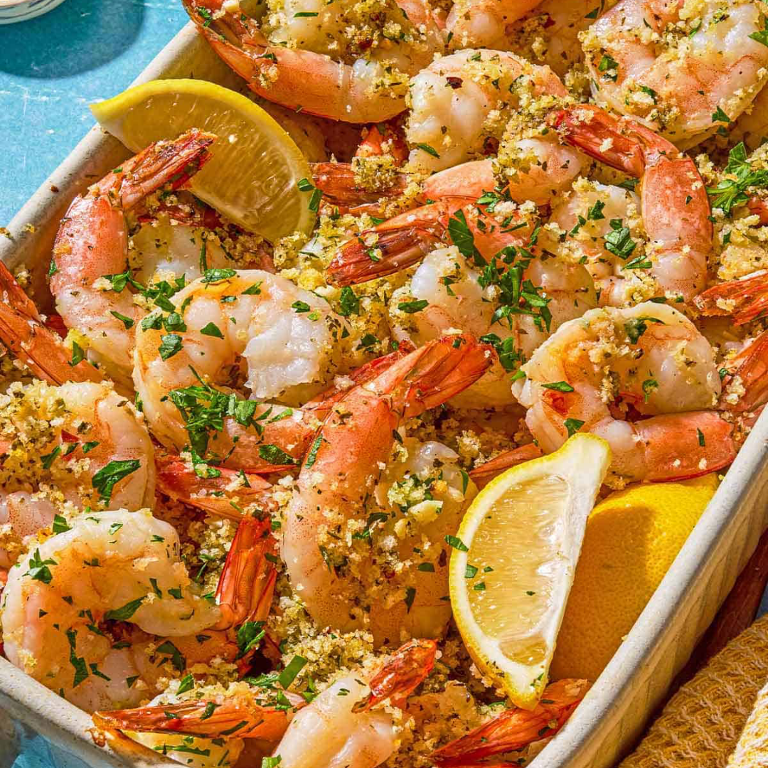 Shrimp Oreganata recipe card - Culinary by Hobby Hill