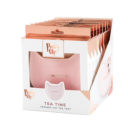 Purrfect Pink Cat Tea Tray - Hobby Hill Farm