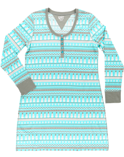 Nordic Snowman Nightshirt S/M - Hobby Hill Farm