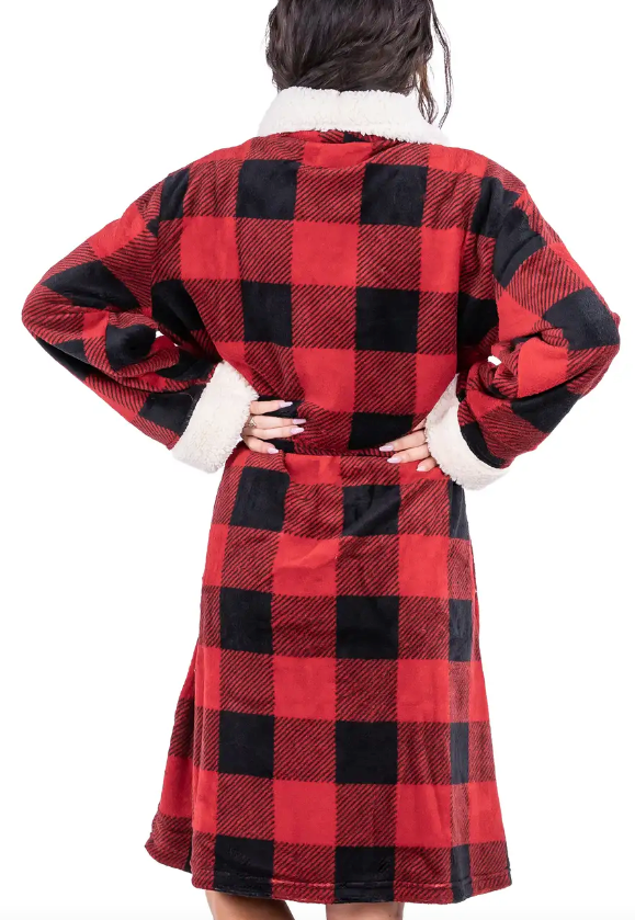 Flannel Moose Plaid Nightshirt - Hobby Hill Farm