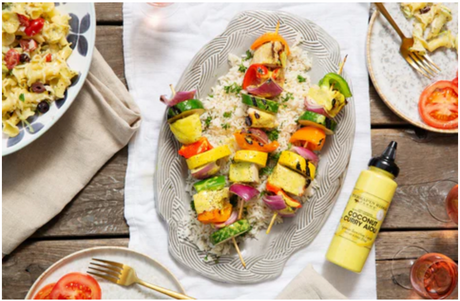 Coconut Curry Veggie Kebabs