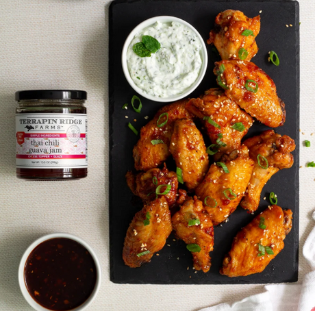 Thai Chili Guava Glazed Grilled Chicken Wings