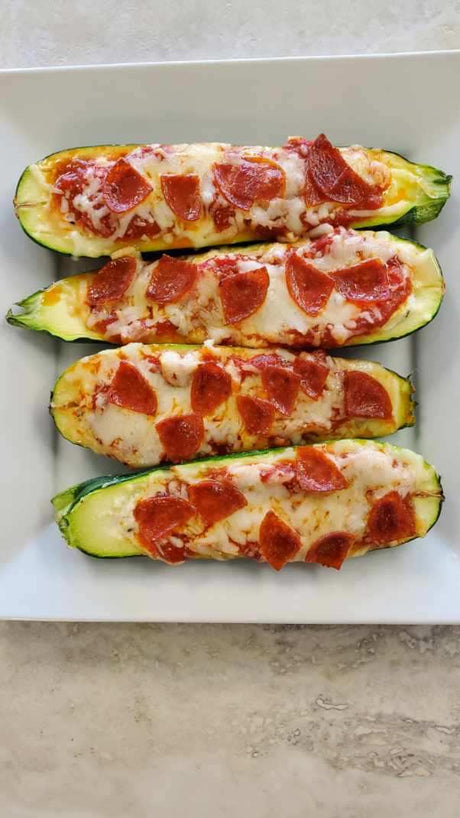 KETO Zucchini Pizza Boats