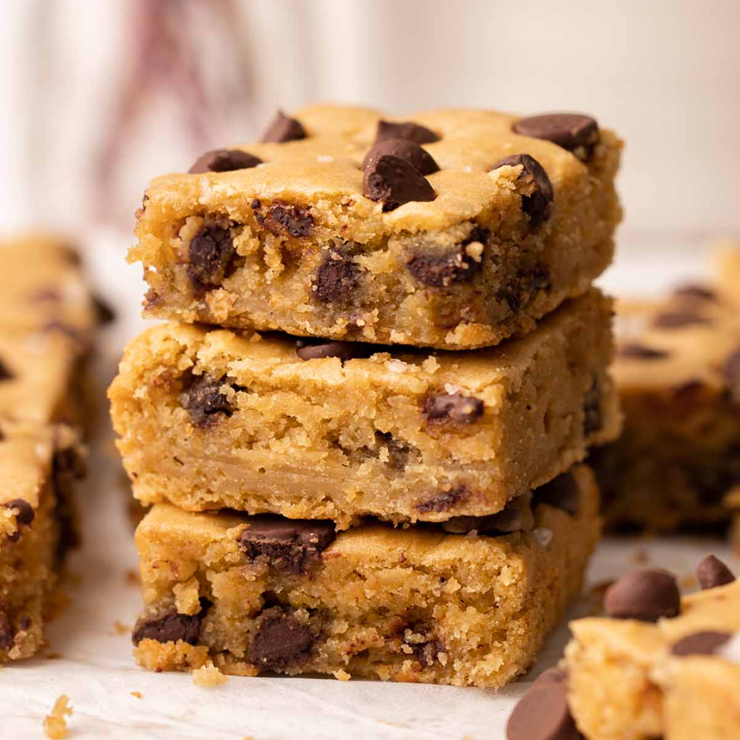 Stacked Chickpea Blondies