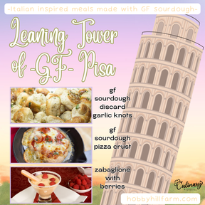 Leaning Tower of GF Pisa - Sourdough Garlic Knots, Pizza and Zabaglione - Hobby Hill Farm