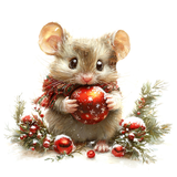 Decorated Sugar Cookies - Christmas Mouse - Hobby Hill Farm