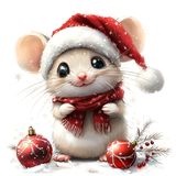 Decorated Sugar Cookies - Christmas Mouse - Hobby Hill Farm