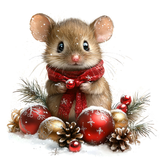 Decorated Sugar Cookies - Christmas Mouse - Hobby Hill Farm