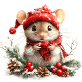 Decorated Sugar Cookies - Christmas Mouse - Hobby Hill Farm