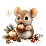 Decorated Sugar Cookies - Christmas Mouse - Hobby Hill Farm