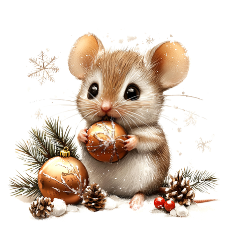 Decorated Sugar Cookies - Christmas Mouse - Hobby Hill Farm