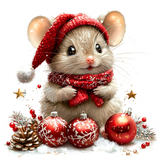 Decorated Sugar Cookies - Christmas Mouse - Hobby Hill Farm