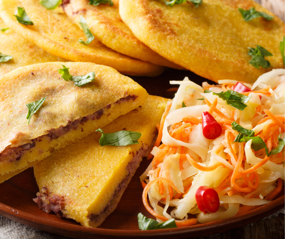 Loving it Latin: Black Bean & Cheese Pupusa, Curtido, and Tres Leches Cake - Hobby Hill Farm