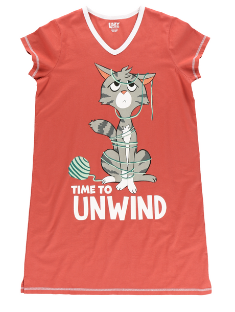 Time to Unwind V-Neck Nightshirt - Hobby Hill Farm
