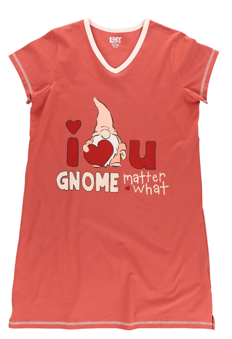I Gnome U V-Neck Nightshirt - Hobby Hill Farm