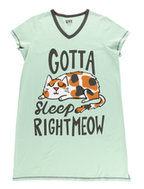 Gotta Sleep Meow V-Neck Nightshirt - Hobby Hill Farm