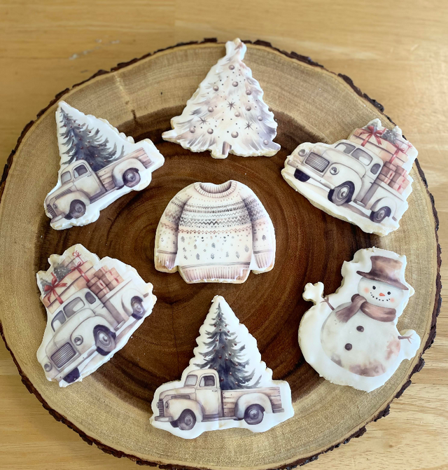 Decorated Vintage Truck Sugar Cookies - Hobby Hill Farm