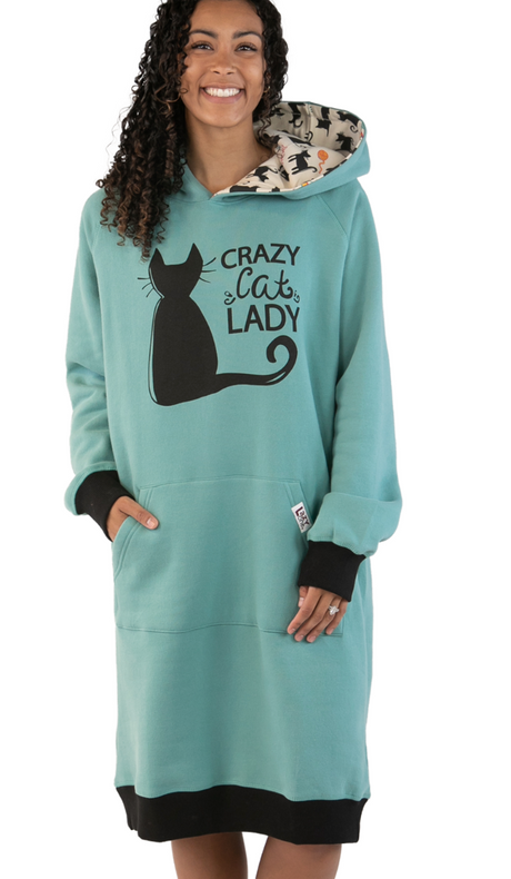 Crazy Cat Lady Sleep Hoodie - Hobby Hill Farm