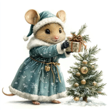 Decorated Vintage Mouse Sugar Cookies - Hobby Hill Farm