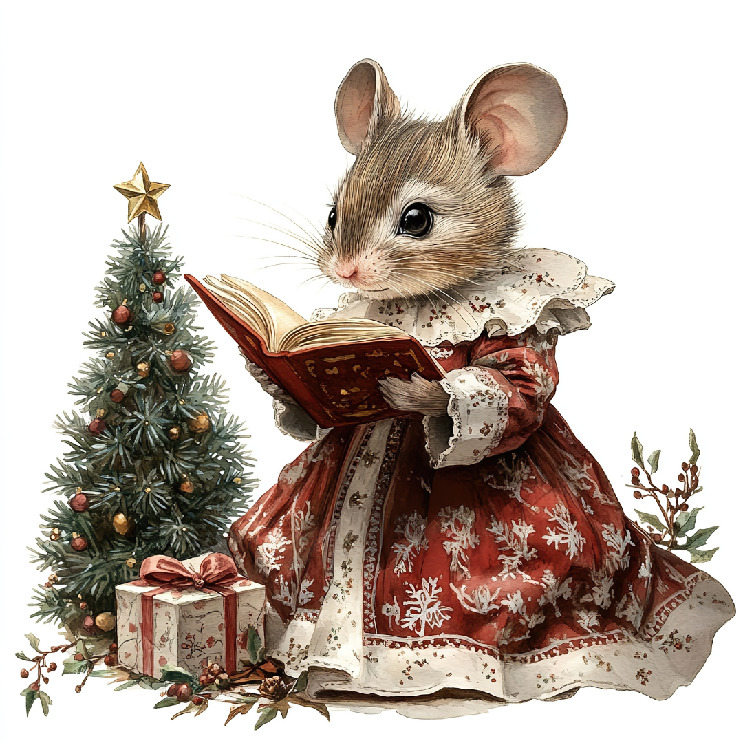 Decorated Vintage Mouse Sugar Cookies - Hobby Hill Farm