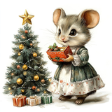 Decorated Vintage Mouse Sugar Cookies - Hobby Hill Farm