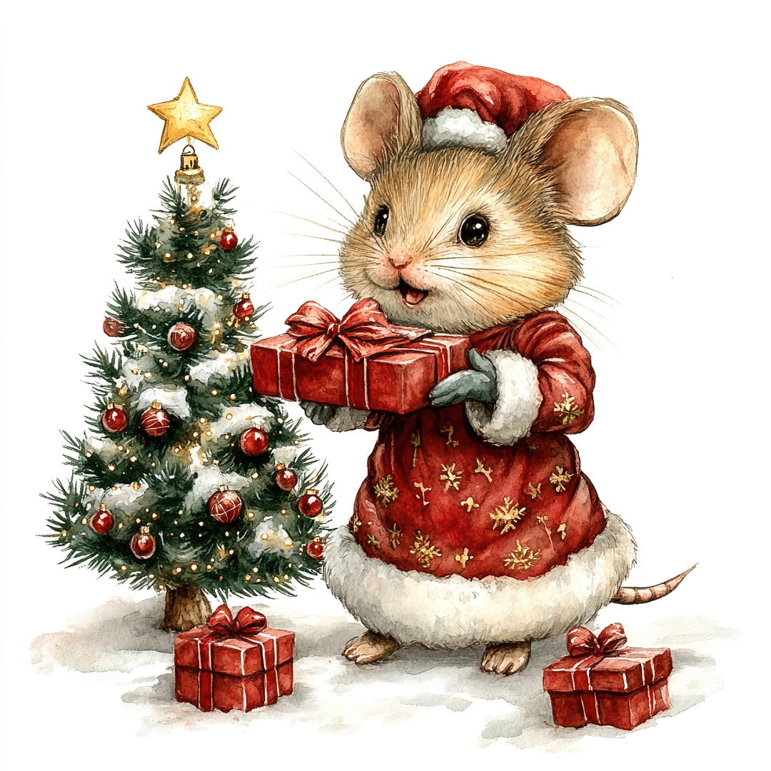 Decorated Vintage Mouse Sugar Cookies - Hobby Hill Farm