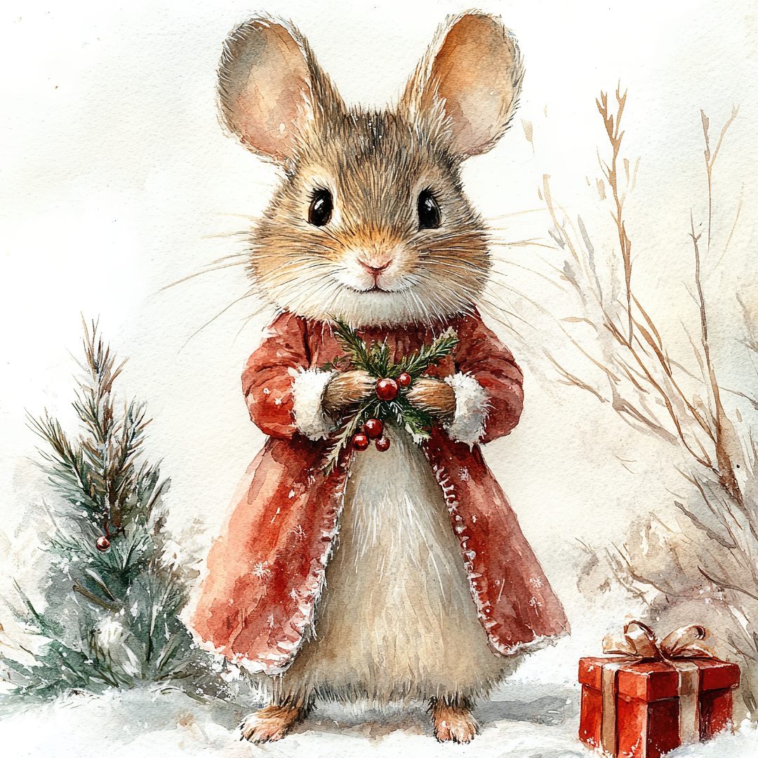 Decorated Vintage Mouse Sugar Cookies - Hobby Hill Farm