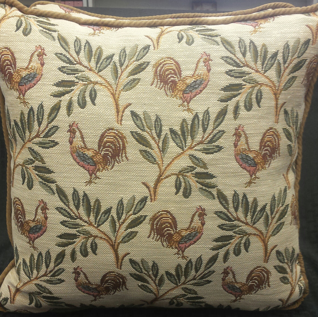 Rooster Tapestry Pillow - Hobby Hill Farm
