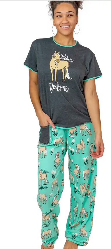 Pasture Bedtime Palomino Horse PJ Set - Hobby Hill Farm