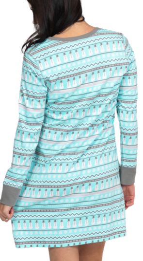 Nordic Snowman Nightshirt S/M - Hobby Hill Farm