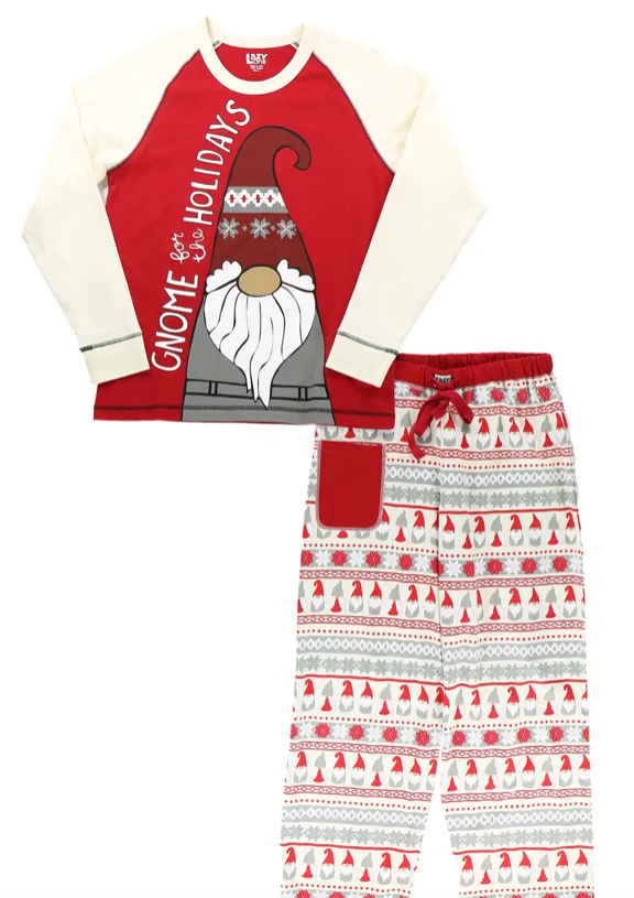 Holiday Gnome Organic Flannel Pajama Set