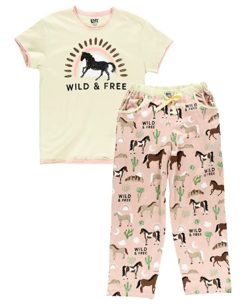 Wild & Free Horses PJ Set - Hobby Hill Farm