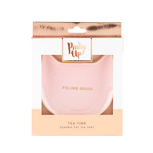 Purrfect Pink Cat Tea Tray - Hobby Hill Farm